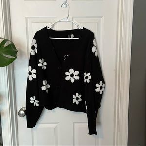 H&M Divided flower print cardigan | XL